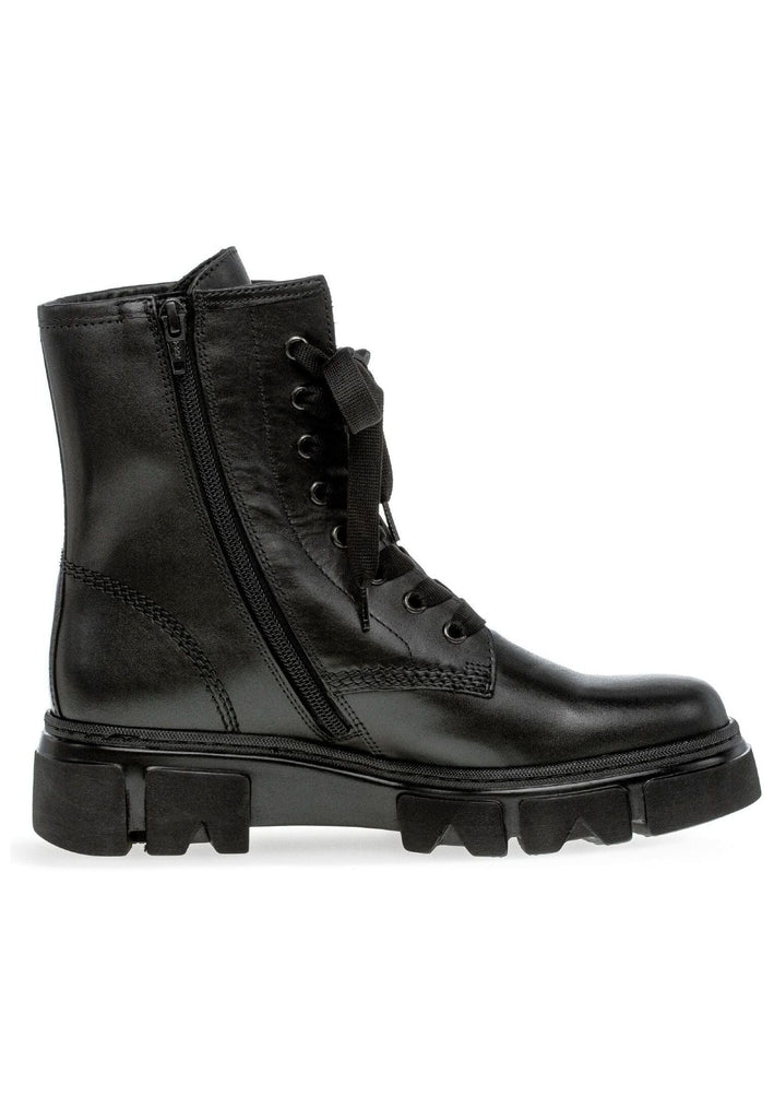 Gabor Stiefelette Leder Schwarz Warmfutter