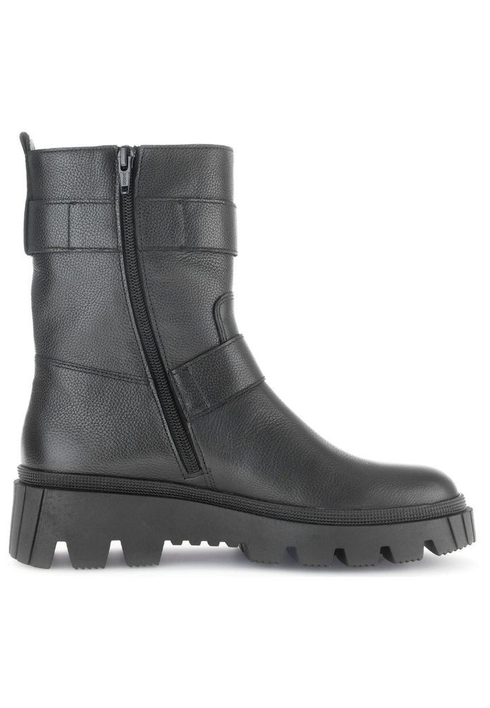 Gabor Stiefelette Leder Schwarz Warmfutter