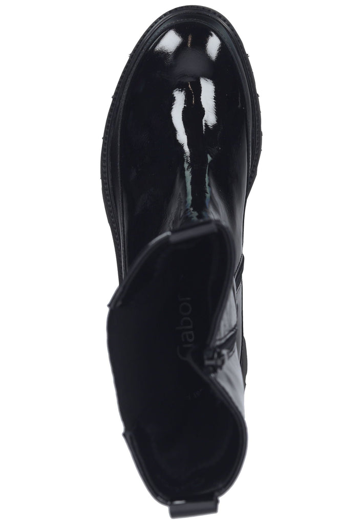 Gabor Stiefelette Leder Schwarz Warmfutter