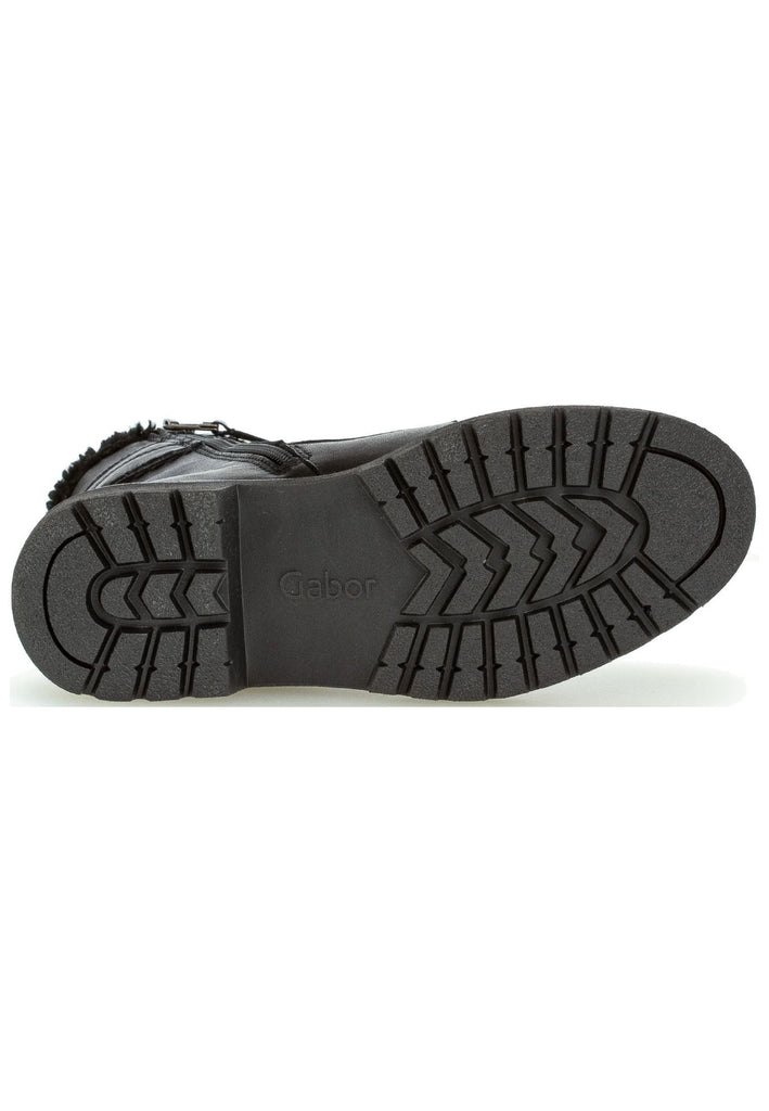 Gabor Stiefelette Leder Schwarz Warmfutter
