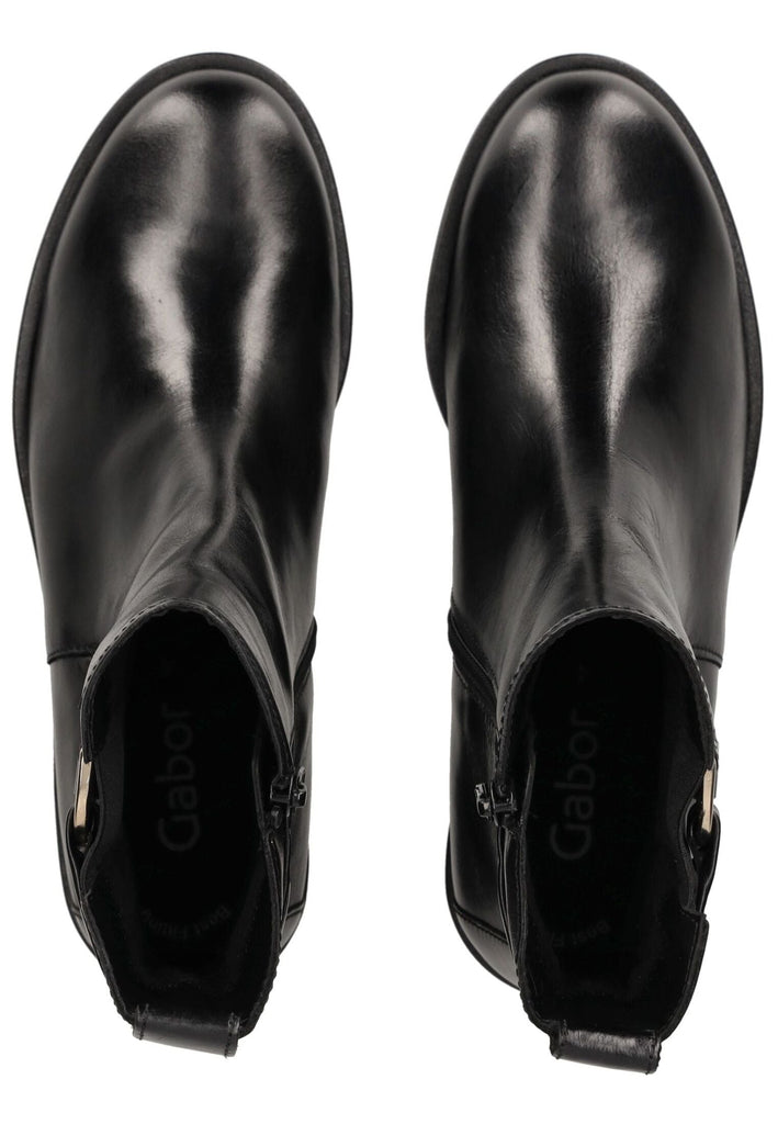 Gabor Stiefelette Leder/Textil Schwarz