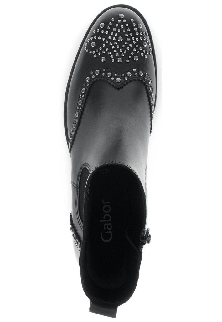 Gabor Stiefelette Leder/Textil Schwarz