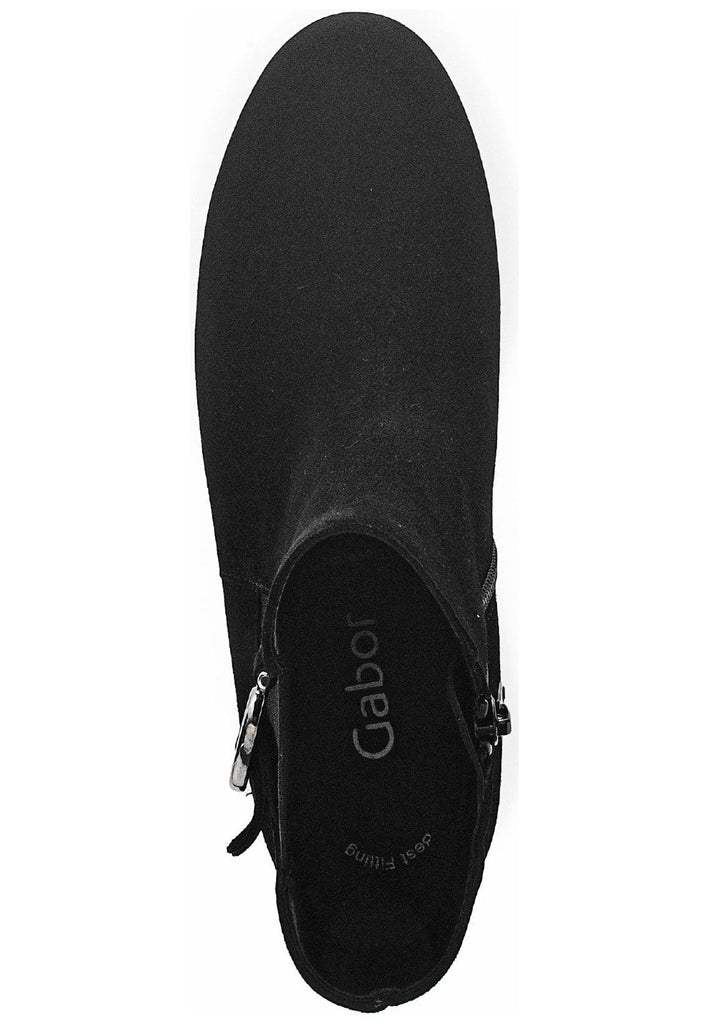 Gabor Stiefelette Leder/Textil Schwarz