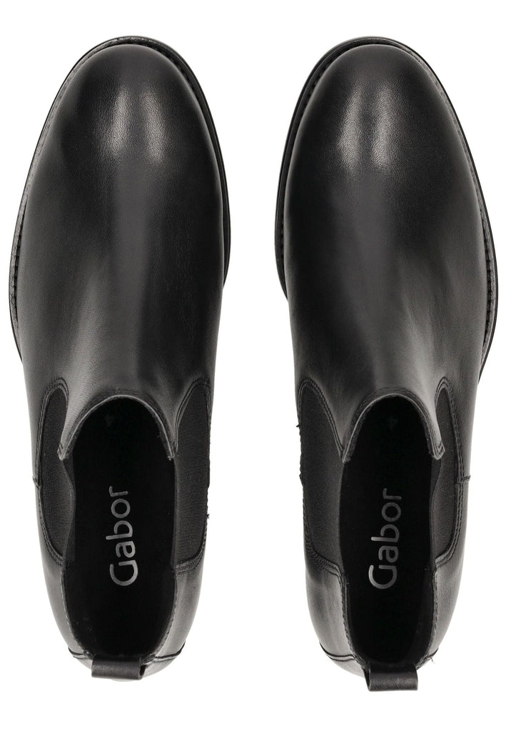 Gabor Stiefelette Leder/Textil Schwarz