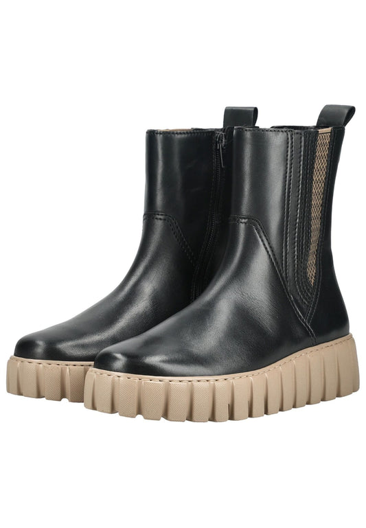 Gabor Stiefelette Leder/Textil Schwarz