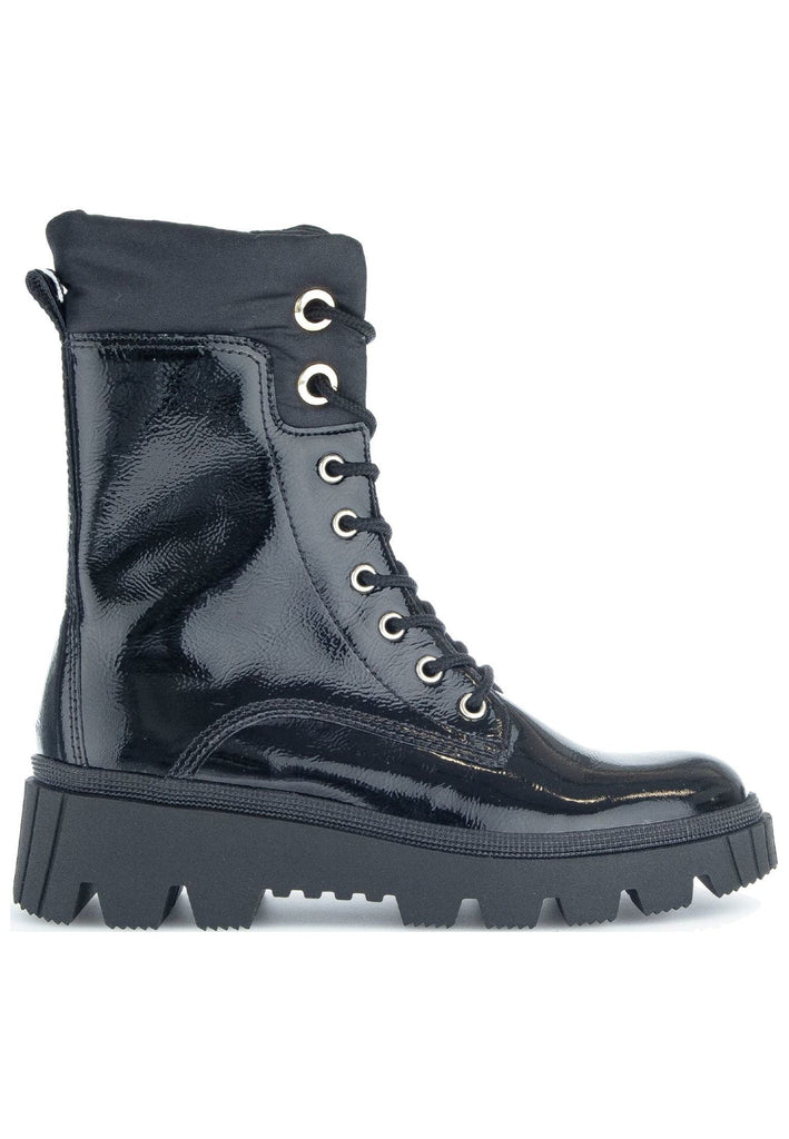 Gabor Stiefelette Leder/Textil Schwarz Lack