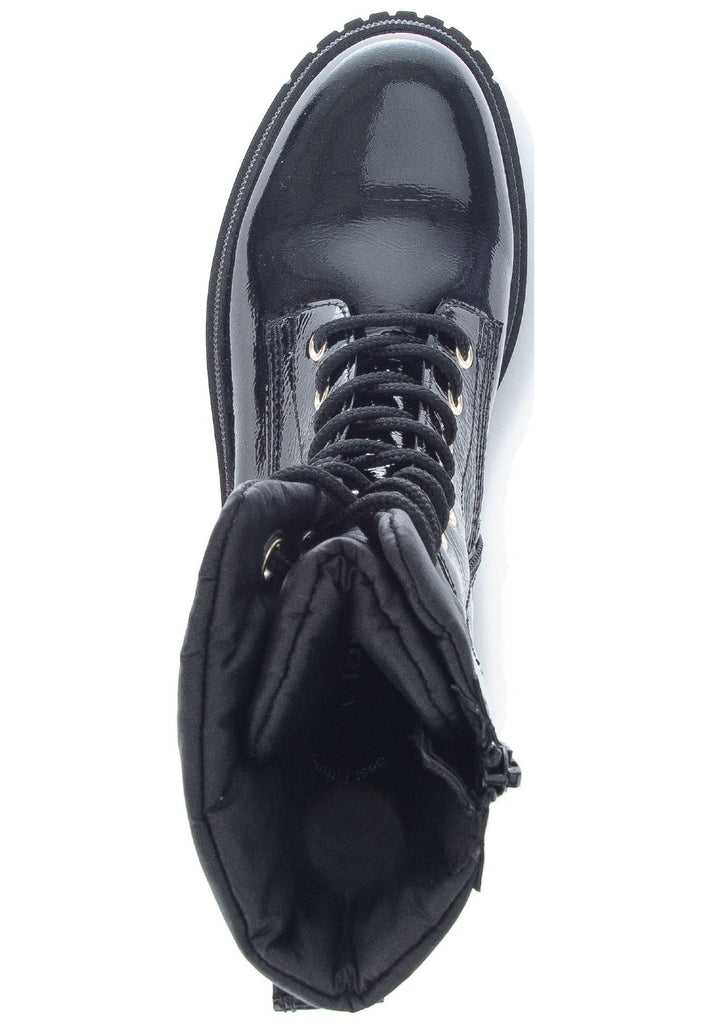 Gabor Stiefelette Leder/Textil Schwarz Lack