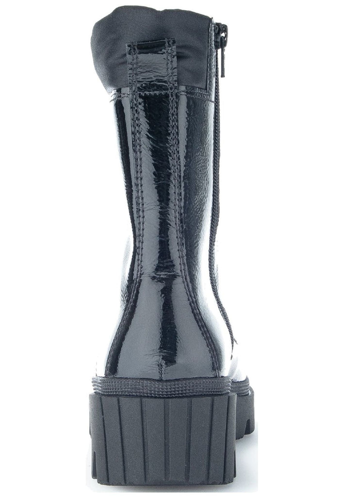 Gabor Stiefelette Leder/Textil Schwarz Lack