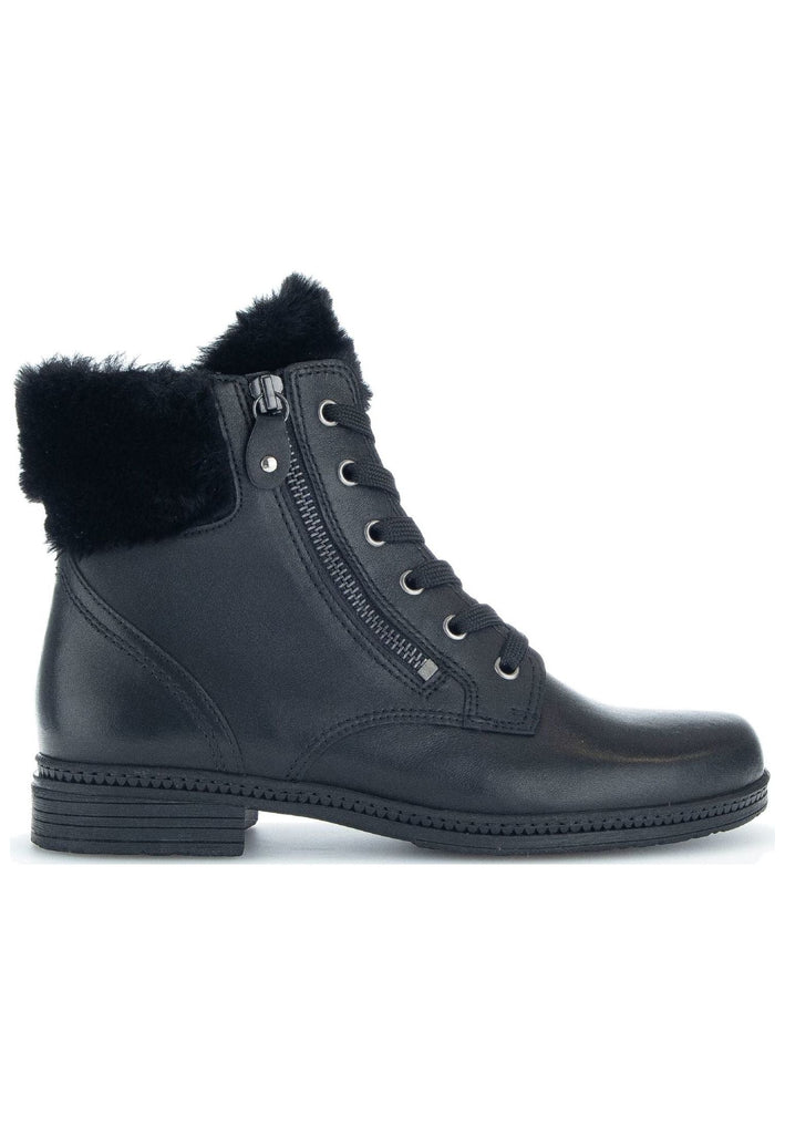 Gabor Stiefelette Leder/Textil Schwarz Warmfutter