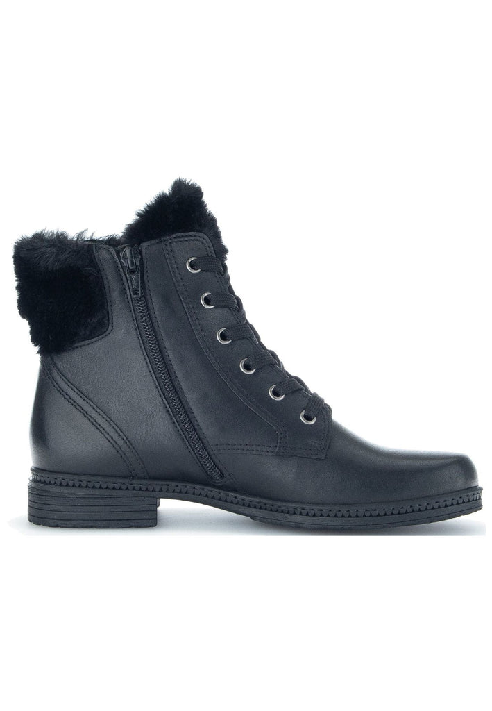 Gabor Stiefelette Leder/Textil Schwarz Warmfutter