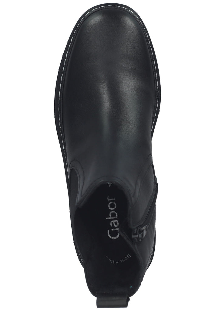 Gabor Stiefelette Leder/Textil Schwarz/Weiß