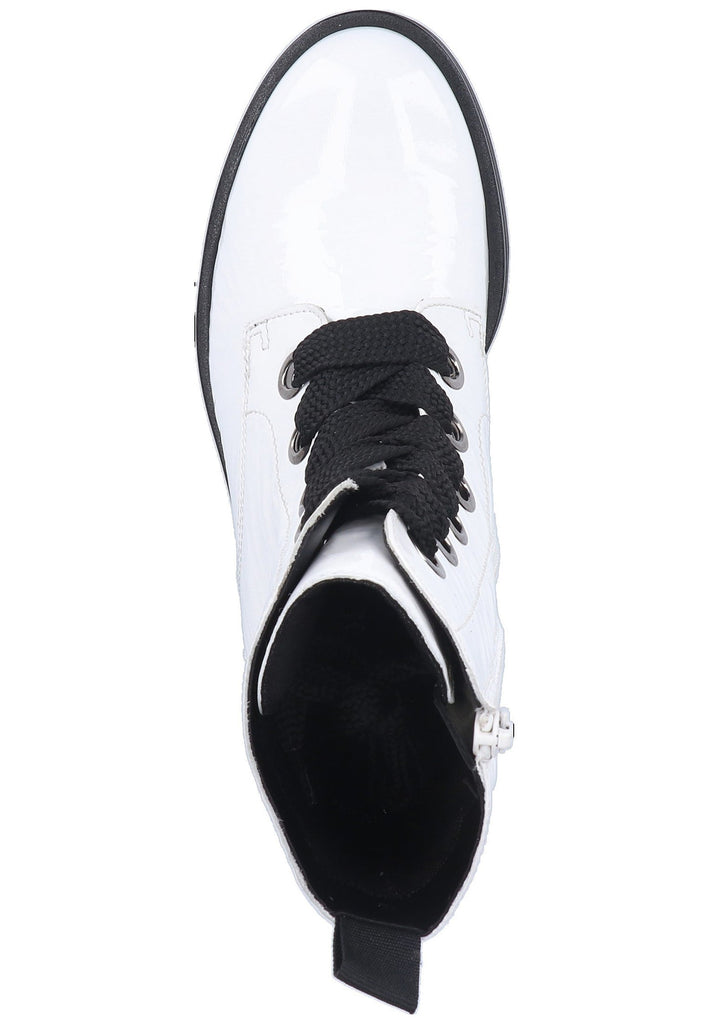 Gabor Stiefelette Leder Weiß/Schwarz