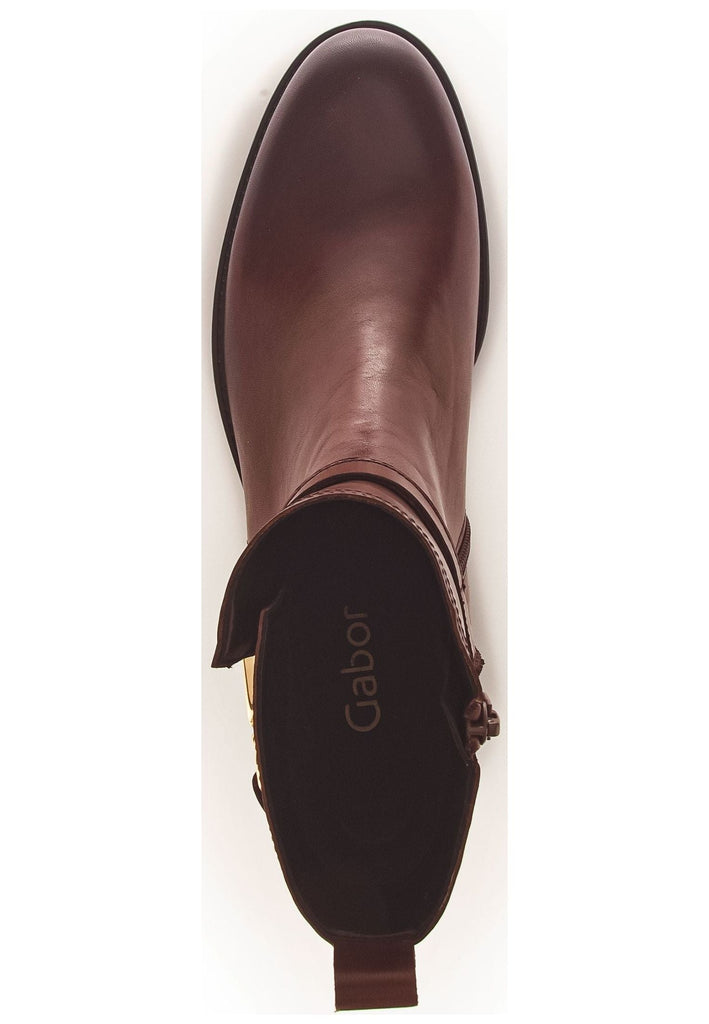 Gabor Stiefelette Nappaleder Braun/Gold