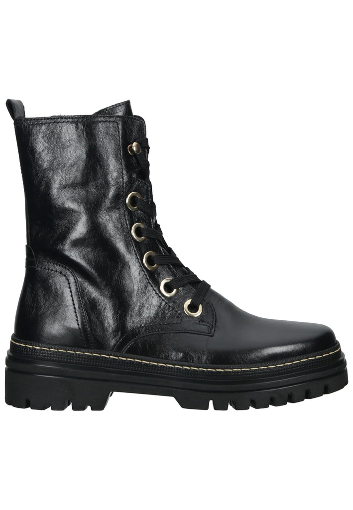 Gabor Stiefelette Nappaleder Schwarz/Gold
