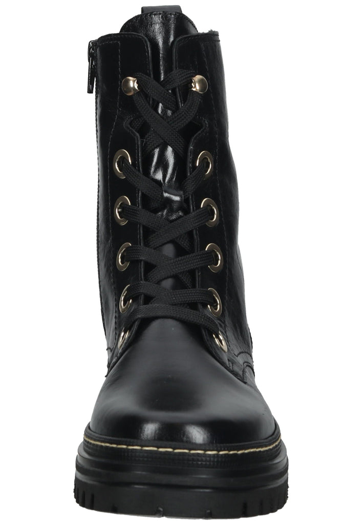Gabor Stiefelette Nappaleder Schwarz/Gold