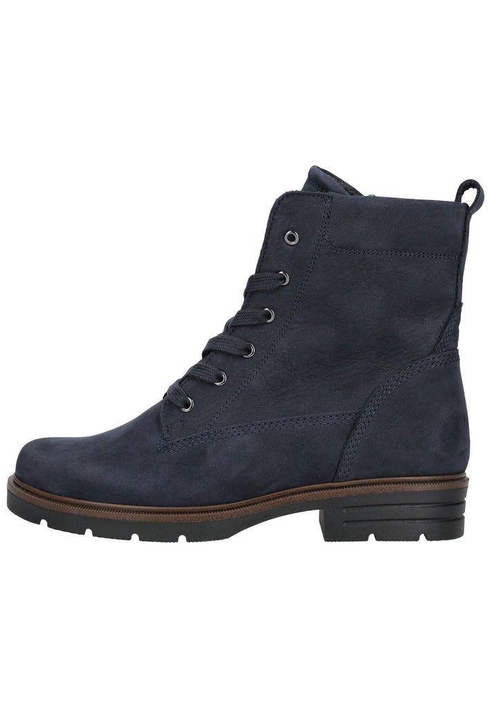 Gabor Stiefelette Nubukleder Blau/Braun Warmfutter