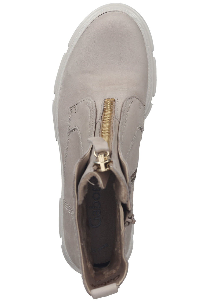 Gabor Stiefelette Nubukleder Leinen