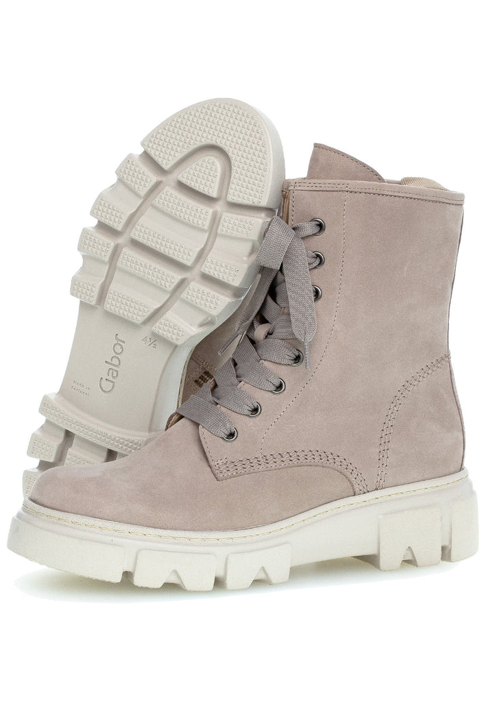 Gabor Stiefelette Nubukleder Leinen