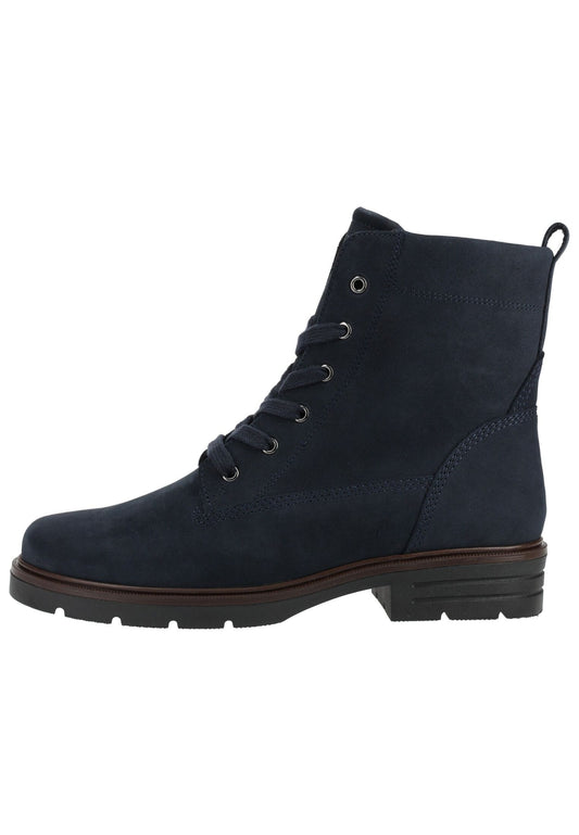 Gabor Stiefelette Nubukleder Marine Warmfutter