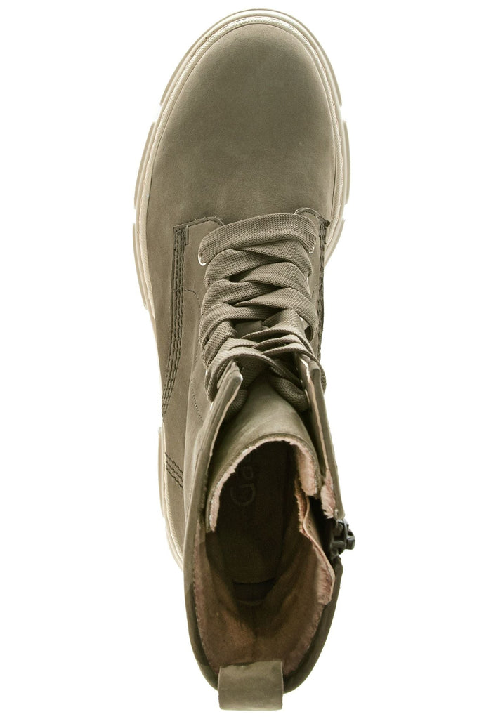 Gabor Stiefelette Nubukleder Olive