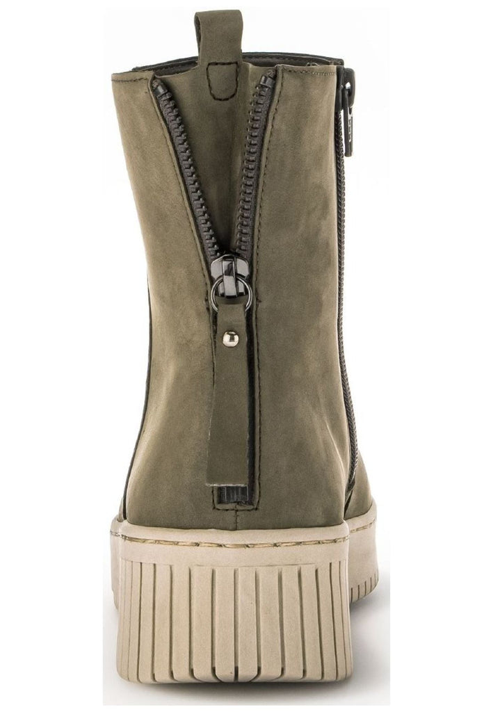 Gabor Stiefelette Nubukleder Olive