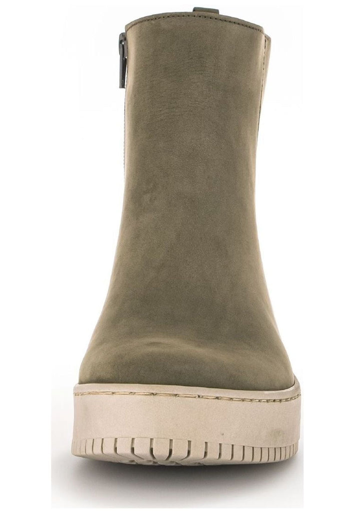 Gabor Stiefelette Nubukleder Olive
