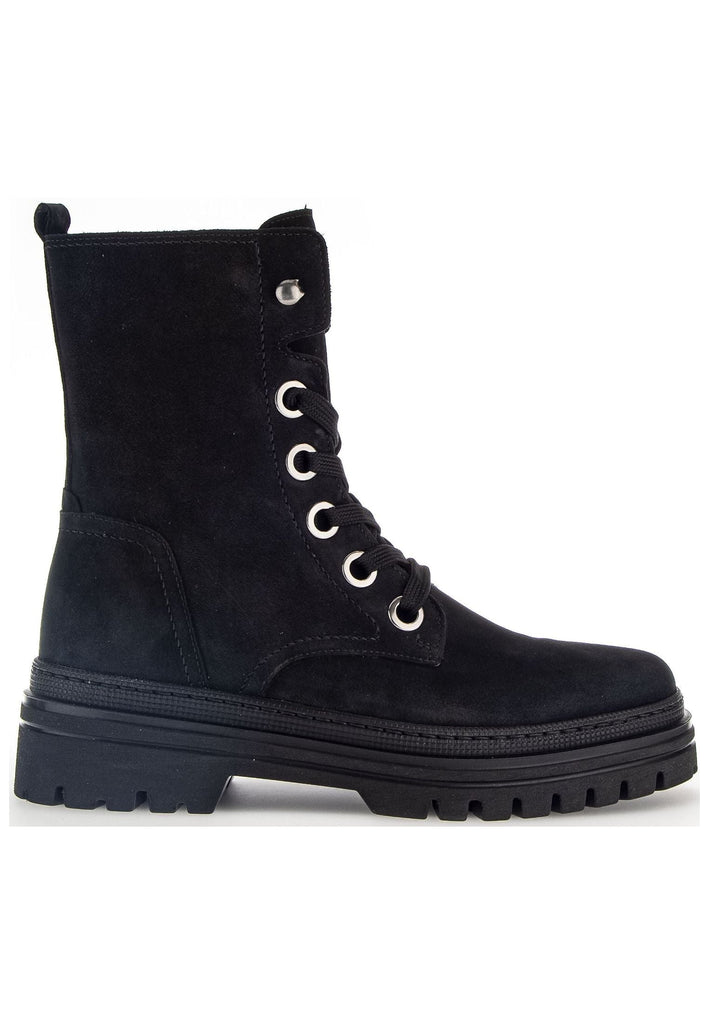 Gabor Stiefelette Nubukleder Schwarz