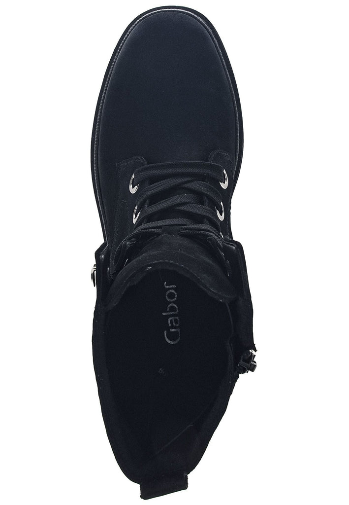 Gabor Stiefelette Nubukleder Schwarz