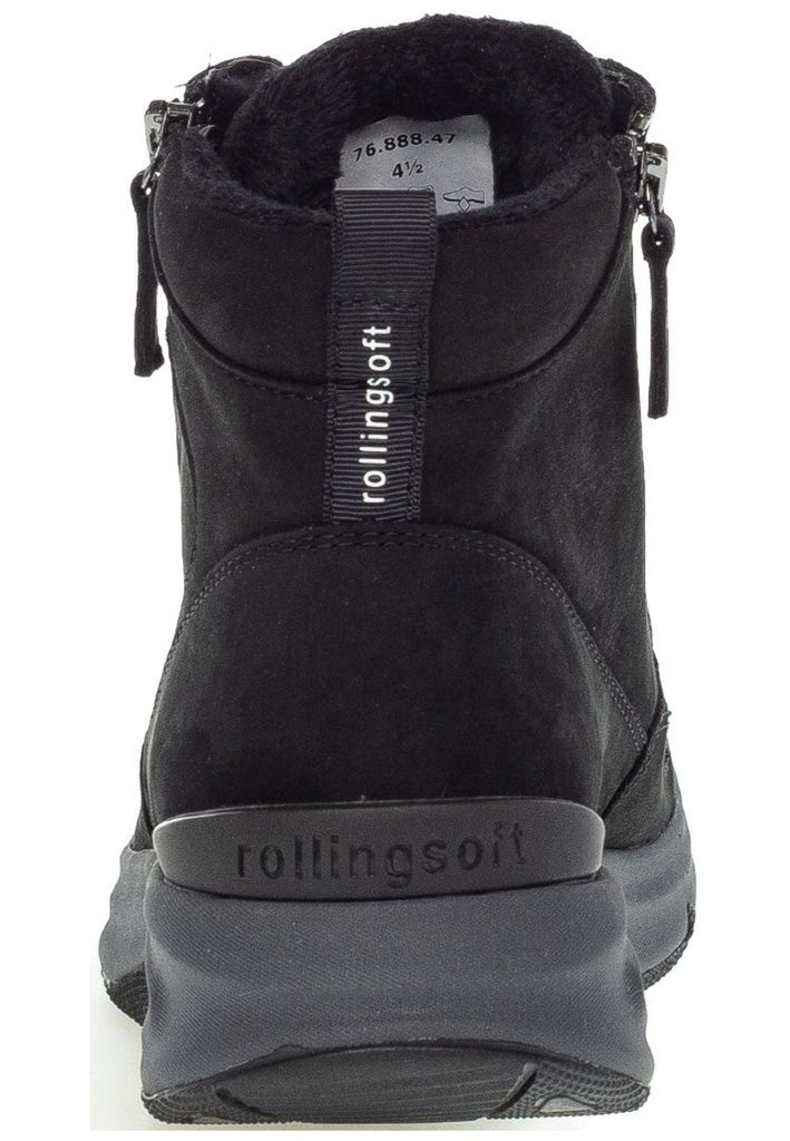 Gabor Stiefelette Nubukleder/Textil Schwarz