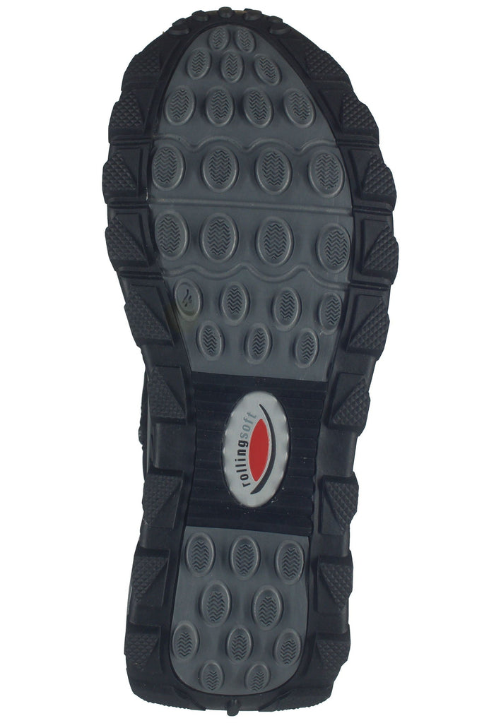 Gabor Stiefelette Nubukleder/Textil Schwarz Kombi Warmfutter