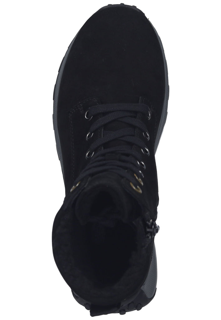 Gabor Stiefelette Nubukleder/Textil Schwarz Kombi Warmfutter