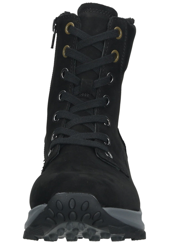 Gabor Stiefelette Nubukleder/Textil Schwarz Kombi Warmfutter