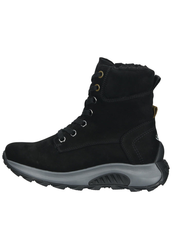 Gabor Stiefelette Nubukleder/Textil Schwarz Kombi Warmfutter