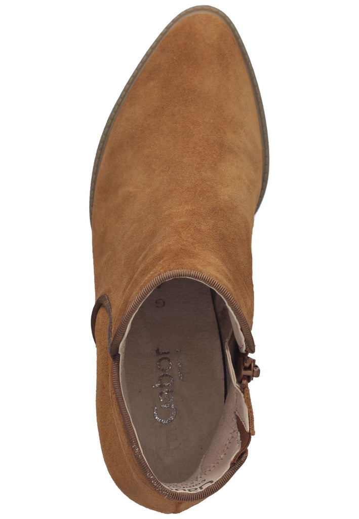 Gabor Stiefelette Veloursleder Beige