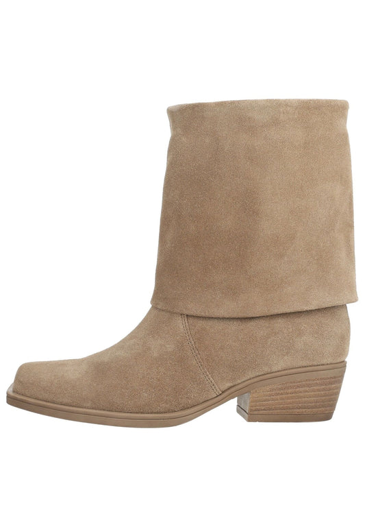 Gabor Stiefelette Veloursleder Beige