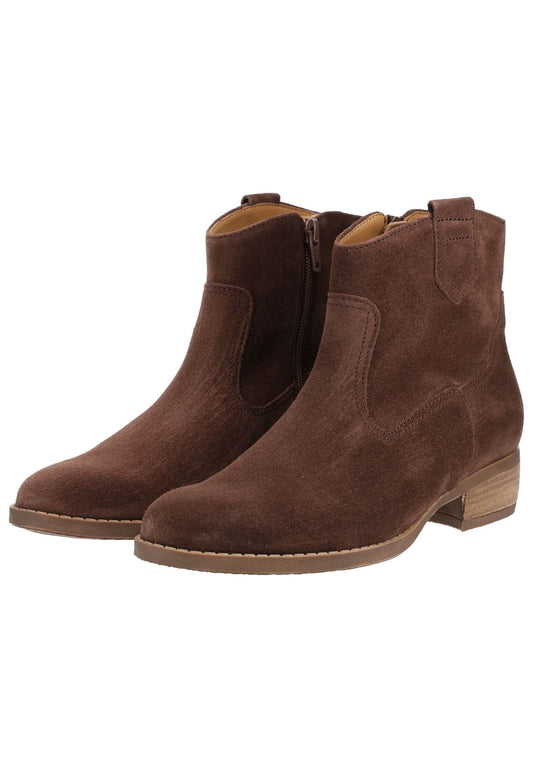 Gabor Stiefelette Veloursleder Cacao