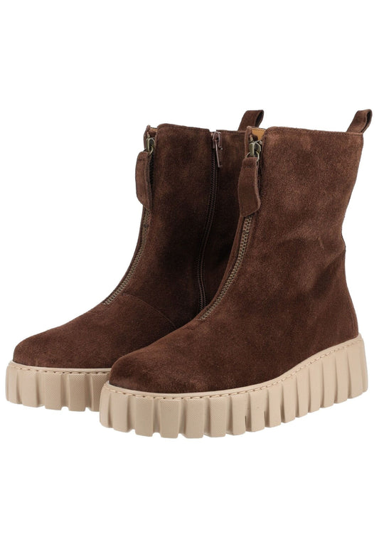 Gabor Stiefelette Veloursleder Cacao