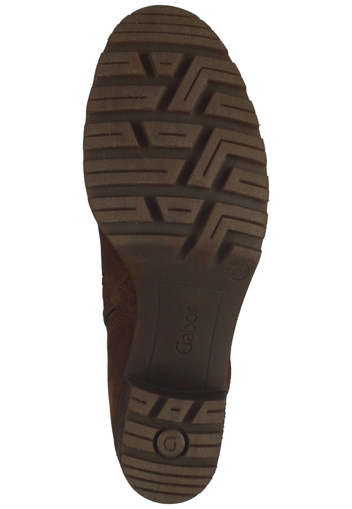 Gabor Stiefelette Veloursleder Cognac