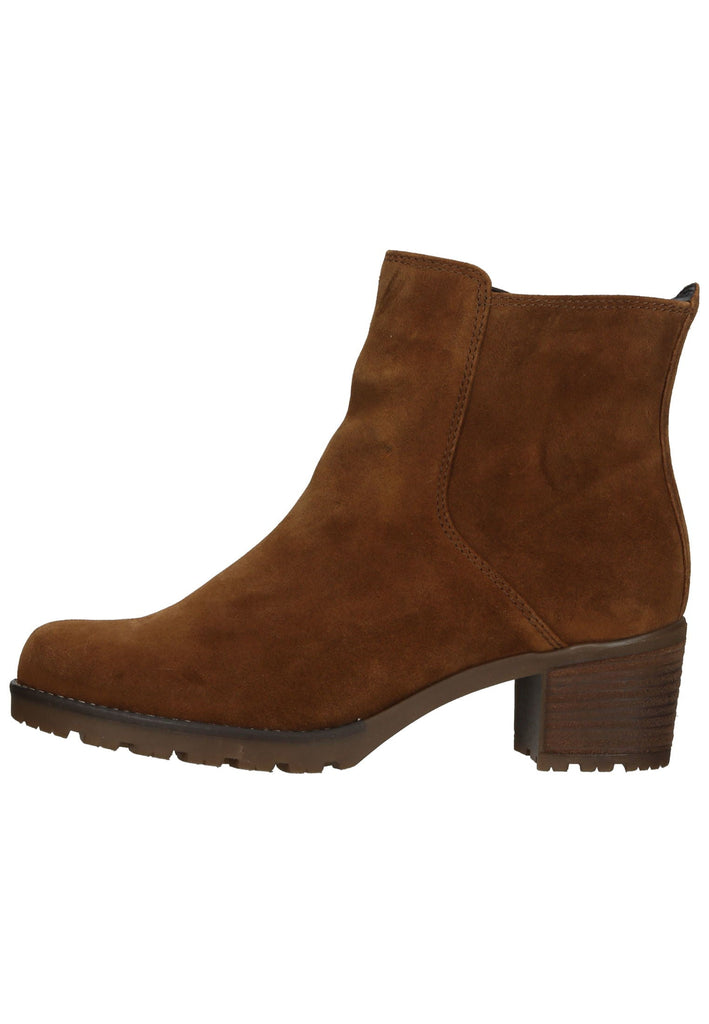 Gabor Stiefelette Veloursleder Cognac