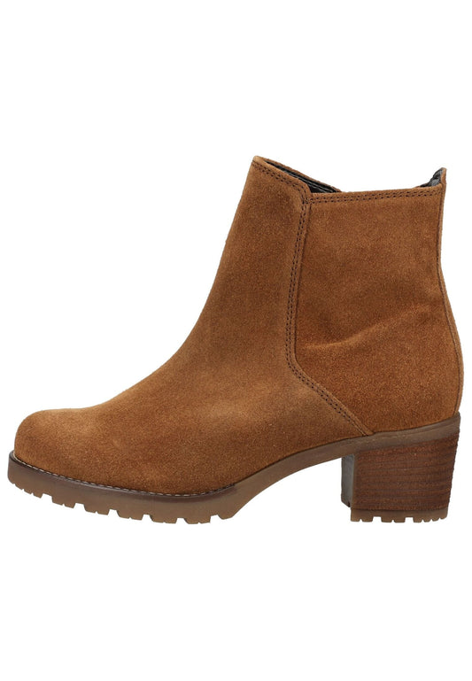 Gabor Stiefelette Veloursleder Cognac