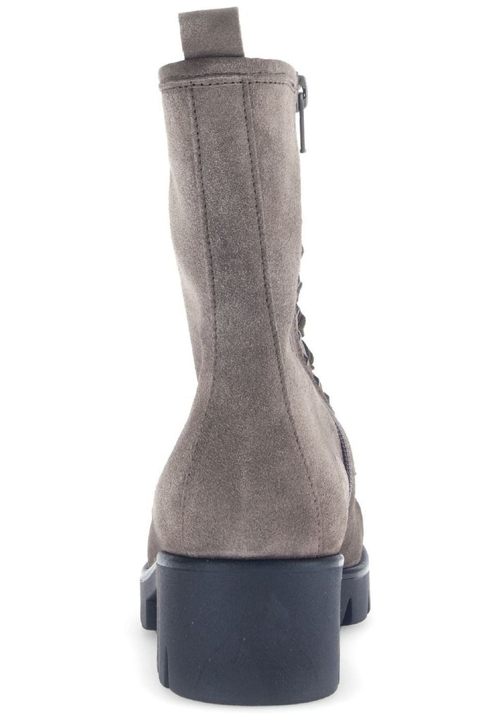 Gabor Stiefelette Veloursleder Grau/Braun Warmfutter