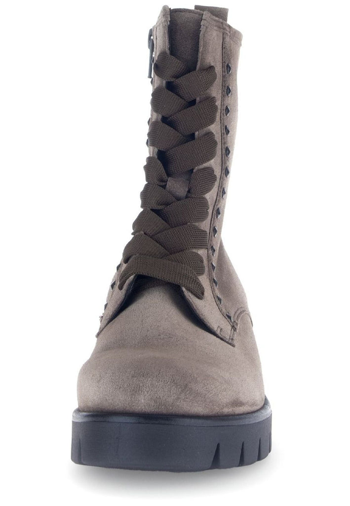 Gabor Stiefelette Veloursleder Grau/Braun Warmfutter