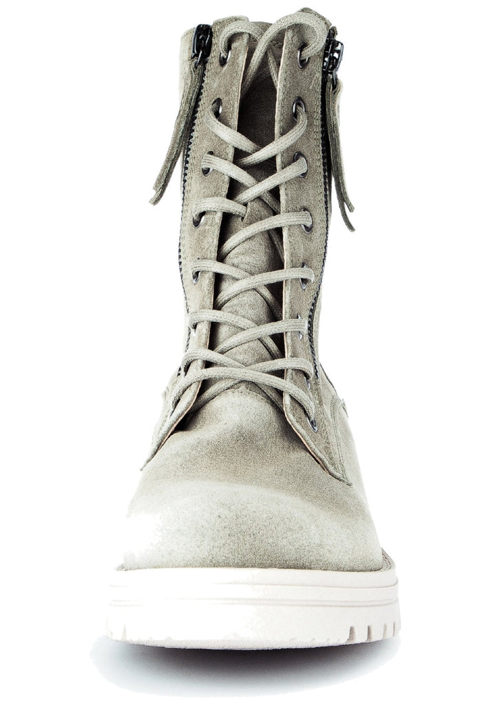 Gabor Stiefelette Veloursleder Grün Warmfutter