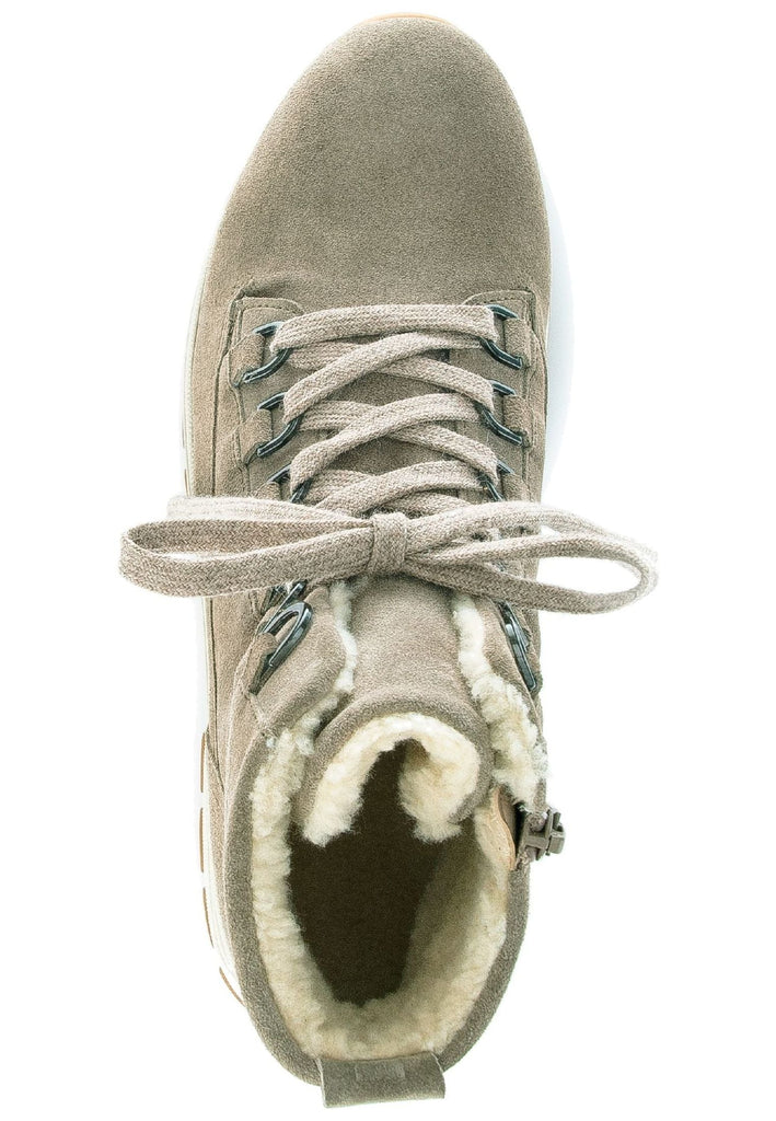 Gabor Stiefelette Veloursleder Hellgrün Warmfutter