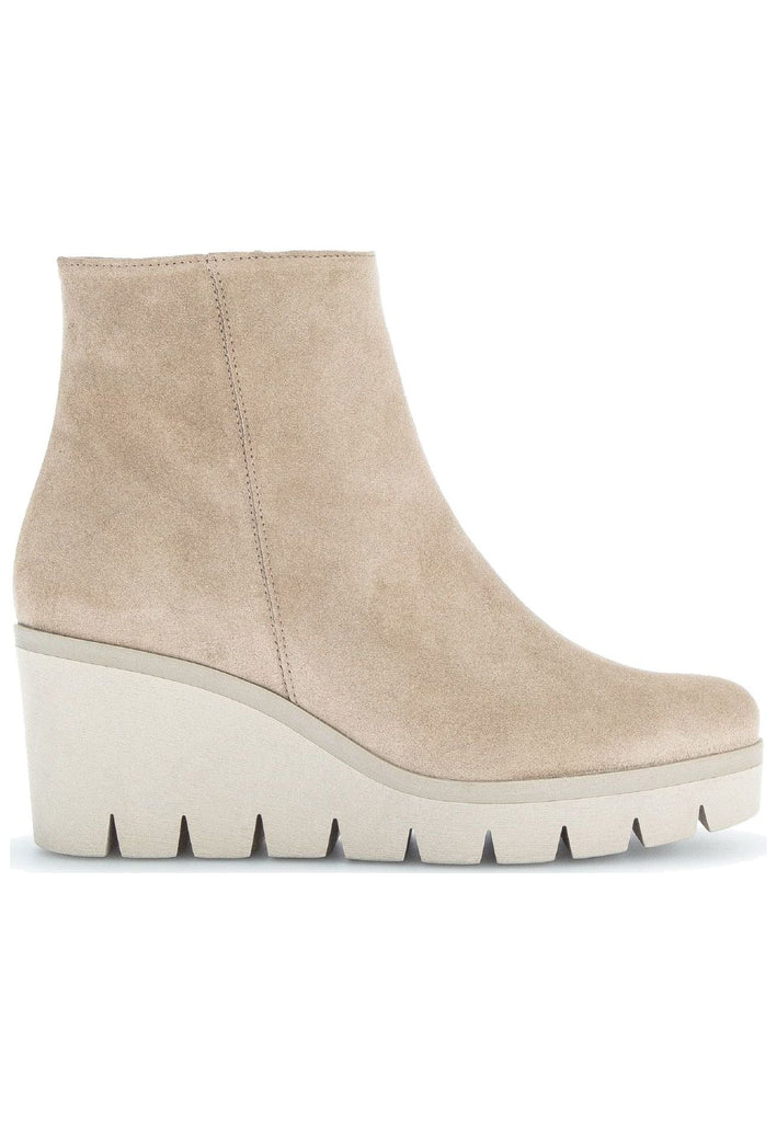 Gabor Stiefelette Veloursleder Kiesel