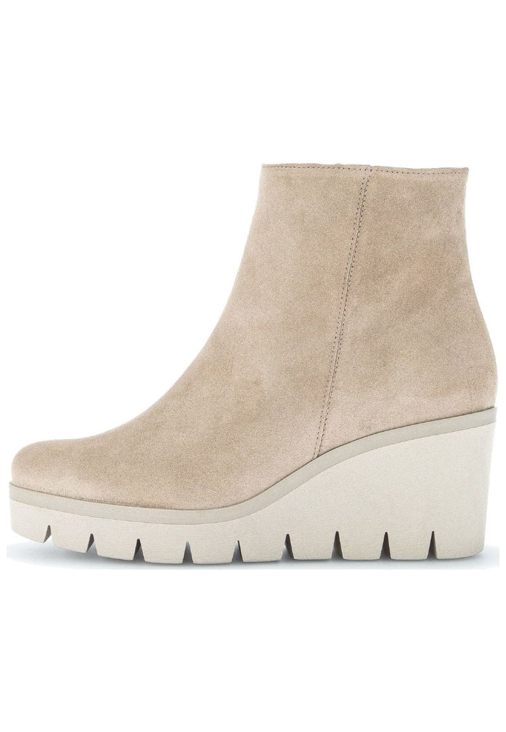 Gabor Stiefelette Veloursleder Kiesel