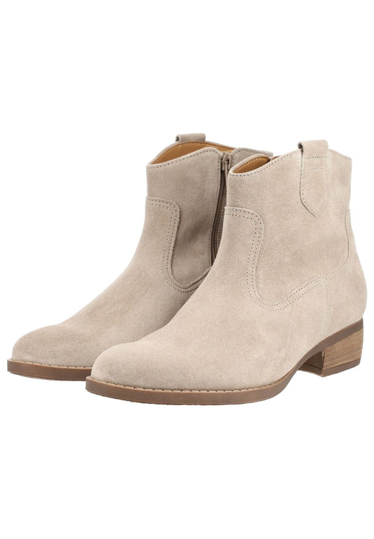 Gabor Stiefelette Veloursleder Kiesel