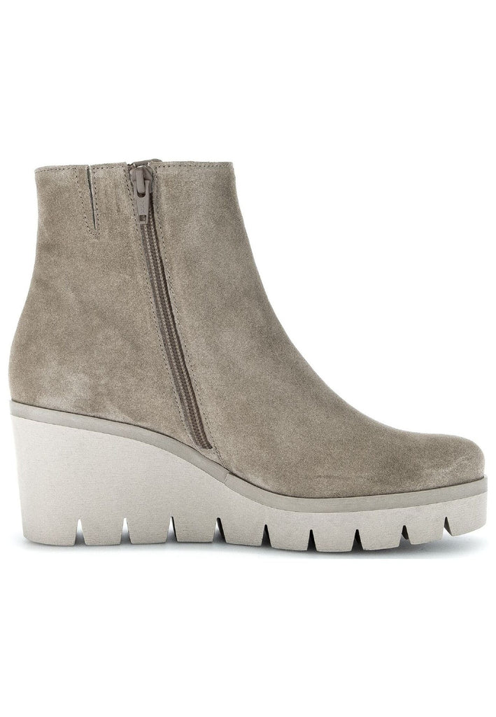 Gabor Stiefelette Veloursleder Kiesel Warmfutter