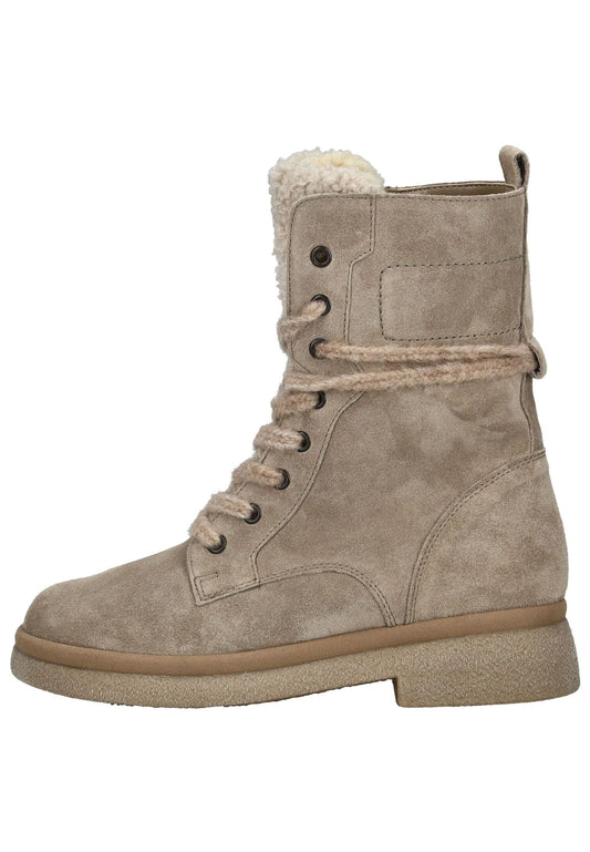 Gabor Stiefelette Veloursleder Kiesel Warmfutter