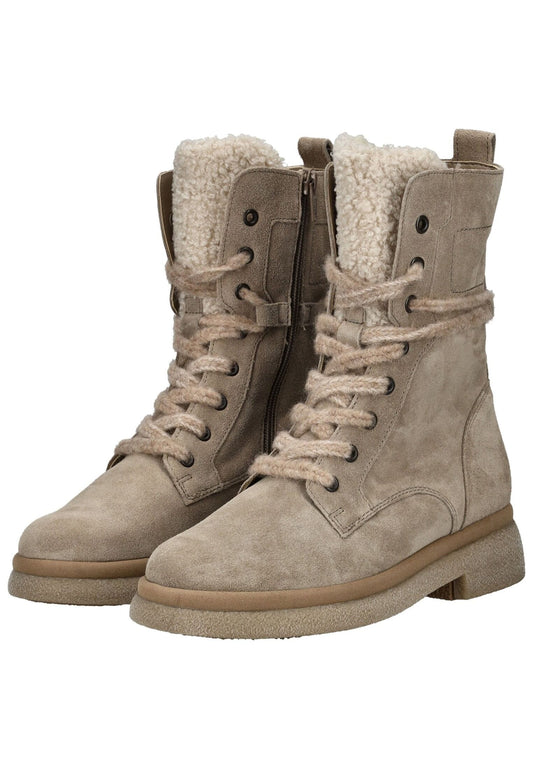 Gabor Stiefelette Veloursleder Kiesel Warmfutter